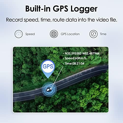 【צרור: VIOFO A229 DUO + ​​כבל חוט קשיח】 מקף מצלמת קדמית ואחורית VIOFO 2K + 2K 5GHz Wi-Fi GPS GPS מצלמת מקף כפול למכוניות, 2.4