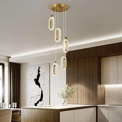 תליון תאורה עבור מטבח אי הוביל ניתן לעמעום מודרני זהב תליון אורות חדר שינה מסדרון כניסה מטבח אי אור גופי