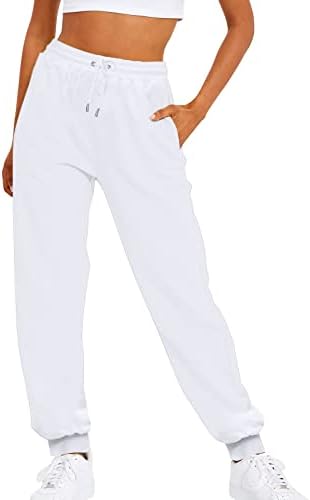 מכנסי טרנינג של נשים Gumipy פלוס מכנסי טרקלין ספורטאים רכים גודל מכנסי טרקלין עם כיסים פעילים