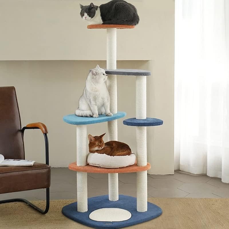 וולנוטה חתול עץ בית חתול ריהוט חתול טיפוס מגדל רב שכבתי עם שריטות מוצק עץ הודעה עץ חתול צעצוע