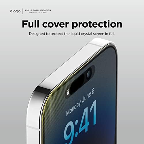 אלגו אנטי אצבע זכוכית + מגן מסך תואם לאייפון 14 פלוס, אייפון 13 פרו מקס - אנטי טביעת אצבע, קשיות משטח 9 שעות, חסין