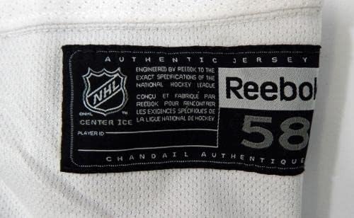 משחק ריינג'רס בניו יורק השתמש בתרגול לבן ג'רזי ריבוק 58 DP32408 - משחק משומש גופיות NHL