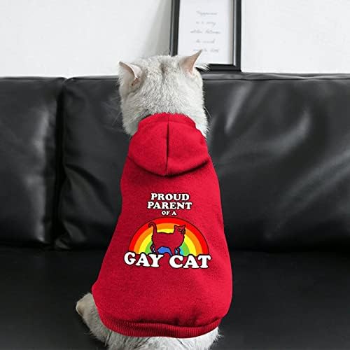 הורה גאה לבגדי חיית מחמד של חתול הומו עם כובע תלבושות חמות קפוצ'ון חיות מחמד סווטשירט אופנה לחתול כלבלב