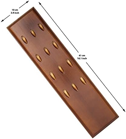 מחזיק חץ קיר עץ מלא של ורדורה - מחזיק ומציג 12 חצים קצה רכים או פלדה - חורים קדוחים מדויקים - שלמים עם 2 חתיכות