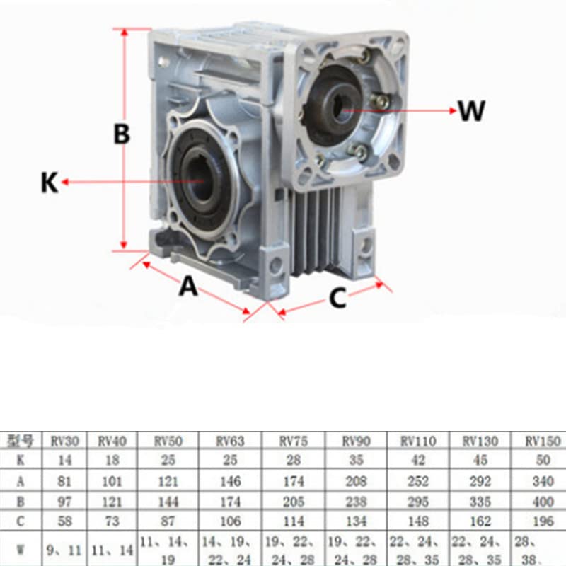 מנוע דויטו - 040 86 מ מ 60 מ מ תולעת הילוך מפחית הפחתת יחס 5:1 עד 100:1 קלט 14 מ מ פיר עבור 34 שם24 מנוע צעד -: 60 יחס