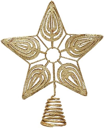 Solustre 1pc Treetop Star Star קישוט עץ חג המולד כוכב חג המולד עיצוב חג המולד