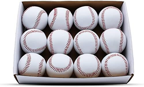 בייסבול מג'יקורנג ', 12 חבילות בייסבול בגודל סטנדרטי מתאמן אימון כדורי בייסבול בייסבול לא מסומן, זריקה רכה,