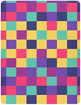Umiriko Rainbow Color Checkerboard Pack n Play Baby Play Sheet