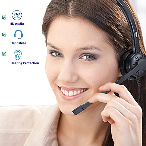 אוזניות טלפון של MKJ סיסקו עם רעשי מיקרופון מבטלים כבל RJ9 מוקד טלפוני משרד אוזניות טלפון לסיסקו CP-7861 7942G 7941G