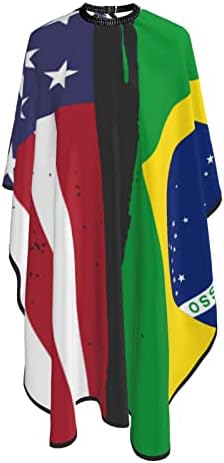 ארהב ברזיל דגל שיער מספרה קייפ לסטייליסט חיתוך שיער חיתוך סינר כיסוי ספר ללקוחות מעצבת מספרה ביתית מקצועית צבע צביעה 55 x 66