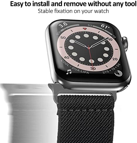 להקת שעון Migeec תואמת את Apple Watch Nylon Stratey Sport Sport Straps נשים לנשים לסדרת IWatch 7/6/5/4/3/2/1 SE SE