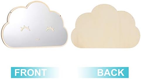 Besportble 1 pc חיוך ענן מראה ענן מראה אקרילי מדבקות קיר עץ מראה מדבקת קיר לילדים חדר ילדים חדר שינה עיצוב בית