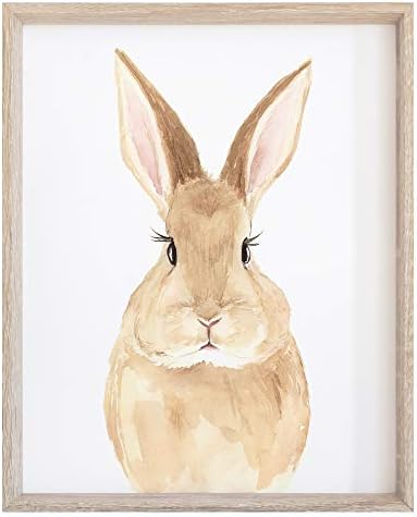 קישוט חדר השינה לילד צבעי מים ארנב ארנב הדפסת חיות יערות חיות קיר לחדר ילדים לא ממוסגר