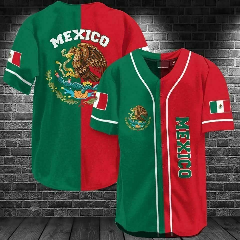 אישית מקסיקו מקסיקני בייסבול ג' רזי, מקסיקני בייסבול ג 'רזי לגברים נשים, מקסיקנו דגל ג' רזי
