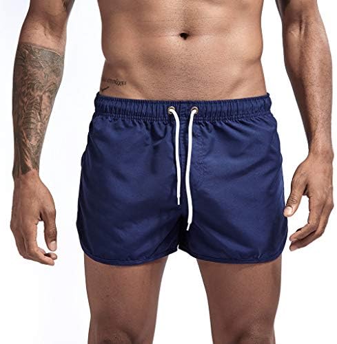מכנסי אימון לחדר כושר לגברים מכנסיים קצרים יבש מתאימים לגברים רכים נושמים בצבע אחיד מכנסיים אתלטים לריצת פיתוח גוף