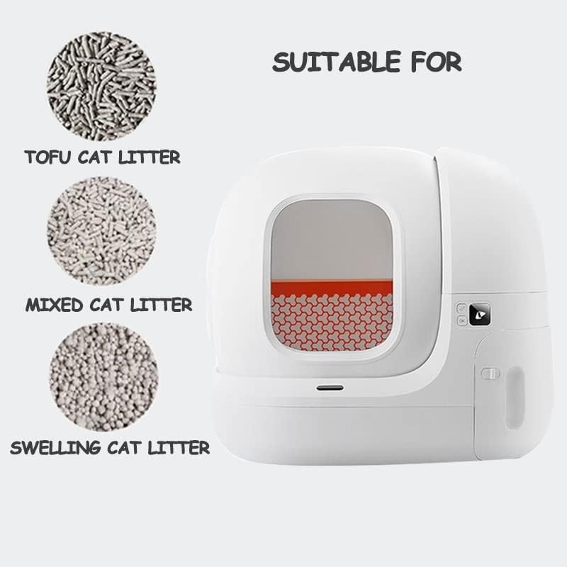 7 ליטר קיבולת אינטליגנטי לחיות מחמד חתולים ארגז חול אוטומטי עצמי ניקוי אסלה לחתולים וויי-פיי גדול חתלתול שירותים אימון