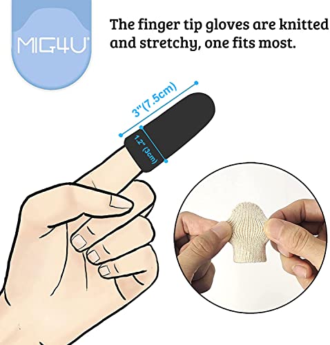 מיג4ו 10 יחידות כותנה מיטות אצבע, לשימוש חוזר אצבע מגיני עבור חתכים פצעים, דלקת פרקים, אקזמה, חבורות, יבלות,