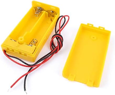 אקס-דריי צהוב פלסטיק 30 ס מ חוטים סוללה אחסון מקרה מחזיק עבור 2 איקס 1.5 וולט א. א. (קוסטודיה בפלסטיקה ג ' יאלה דה 30 ס מ