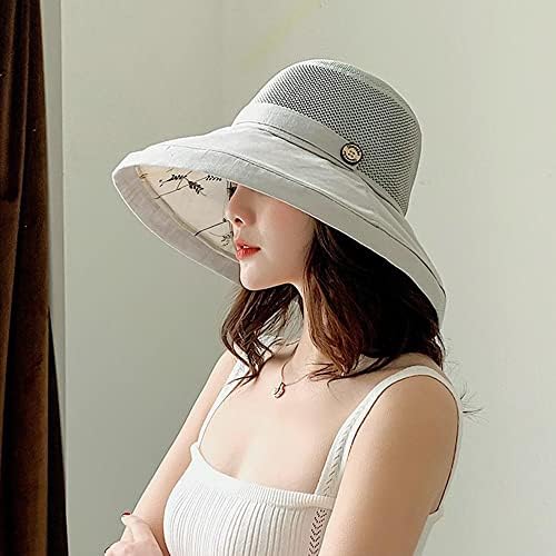 כובעי רשת רשת נשים כובעי קיץ הגנה על UV רחבה שפת דיג חוף ים
