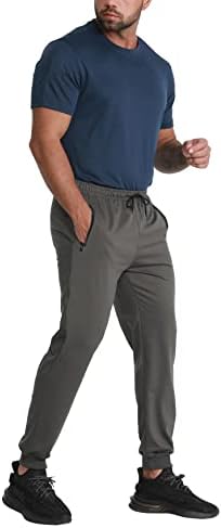 מכנסי טרנינג לגברים, סט 2 חבילות מכנסי ריצה עם כיסים, מכנסי אימון המתאימים לריצה בחדר כושר יוגה מזדמן מדי יום