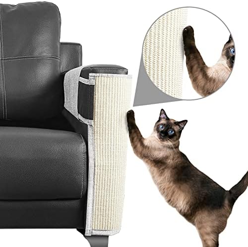 ג ' רי חתול גרדן ריהוט מגן סט של 2, חתול שריטה מחצלת ספה הגנה עם טבעי סיסל עבור ריהוט ספה כיסא ספה, ריהוט מגן משטח גירוד לחתולים