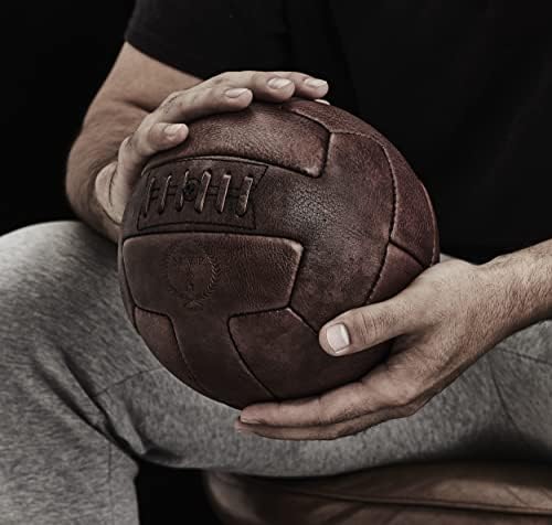שחקן וינטג 'צנוע רטרו מורשת עור חום כדור כדורגל