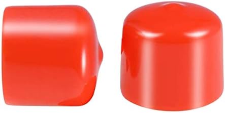 בורג חוט הגנת שרוול גומי עגול צינור בורג כובע כיסוי ידידותית לסביבה אדום 25 ממ מזהה 20 יחידות
