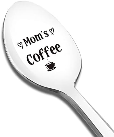 כפית הקפה של אמא חרוט מתנה מצחיקה לאמא אמא, חובב קפה כפית מתנות יום הולדת חג ההודיה הכי טוב