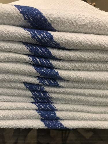 60 בד טרי ג ' מבו פס כחול ניקוי מגבות ניקיון חנות סמרטוטי בר 16 על 19 מאת אומני מצעים