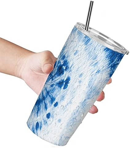 אינדיגו כחול מים בצבעי מים מלוכלכים אמנות מלוכלכת נירוסטה כוס מים מבודדת בקבוק נסיעות ספל קפה כוס קפה למשקאות חמים