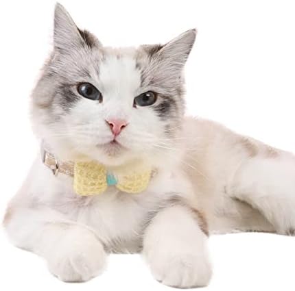 חמוד חתול קולרים עם לא פעמון עניבת פרפר וחמוד קסם ילדה ילד חתולים רך מתכוונן צווארון עבור חתול גור כותנה חתול ספקי