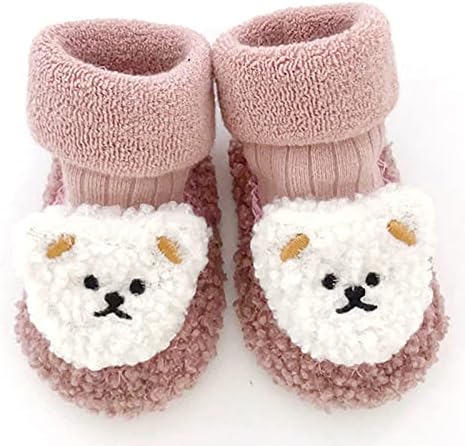 תינוק הנעלה מראש תינוק חורף נעלי רצפת מעובה גרבי סתיו וחורף ילדי קריקטורה מחלק גרביים