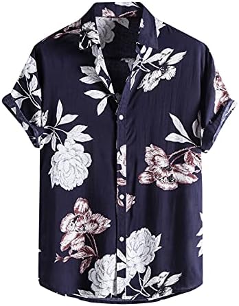 חולצות מזדמנות לגברים XXBR, חולצת שרוול קצר מכפתור-מטה בהוואי רגוע-כיתוב חוף קיץ סולידי צמרות טופיות שרוול