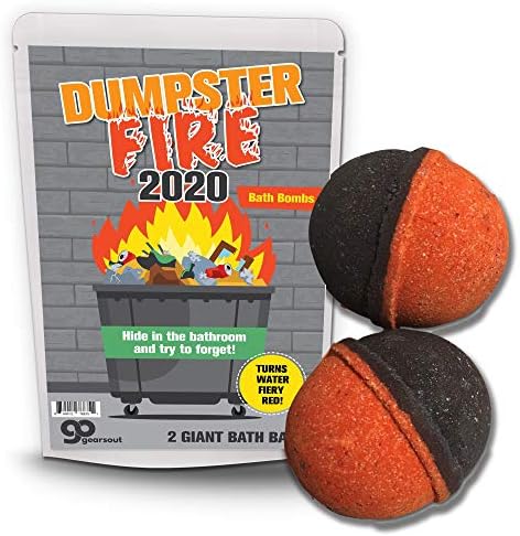 אש אשפה 2020 פצצות אמבטיה-כדורי אמבטיה מצחיקים, פיזרי אמבט דובדבן שחור, בעבודת יד, תוצרת ארצות הברית, 2 ספירה
