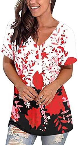 קיץ בתוספת גודל חולצות לנשים חולצות קל משקל בציר ארוך שרוול טרנדי מקרית עניבה לצבוע כיכר צוואר