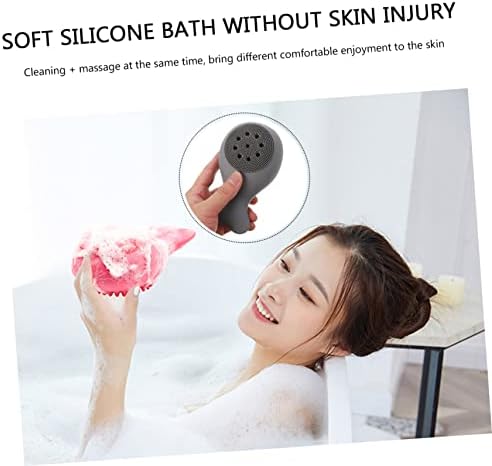 מברשת אמבטיה מרפאת קרקפת קרקפת מברשת גוף סיליקון מברשת סיליקון מברשת מקלחת מברשת סיליקון 2 ב 1 מברשת פנים עוויות