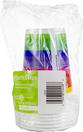 המרה יצירתית כוסות פלסטיק מודפסות, 16 עוז, אלוהה -