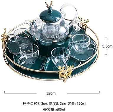 קומקום קומקום קומקום פרחים סט זכוכית משק בית הוגד פירות תה פרח תה קומקום תה סט נר נר תה חימום תה
