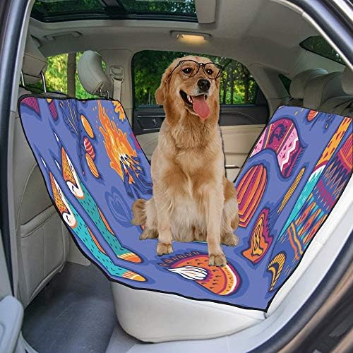מותאם אישית מדורה קמפינג לילה יד נמשך הדפסת רכב מושב מכסה לכלבים עמיד למים החלקה עמיד רך לחיות מחמד רכב מושב כלב רכב