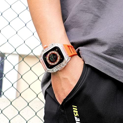 DFAMIN עבור Apple Watch Ultra 49 ממ פס סדרה 8 7 6 6 5 4 SE צמיד צמיד רצועת צמיד Watchband Light Duty Kit ערכת מגן