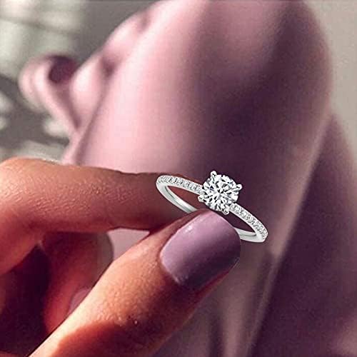 5-11 סגסוגת מתנת טבעות ריינסטון חתונה גודל אצבע טבעת תכשיטי נשים טבעות טבעת גודל 10