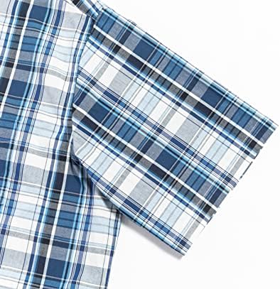 משאבה כפולה חולצות גדולות וגבוהות לגברים חולצות כפתור שרוול קצר מכותנה בגודל 6