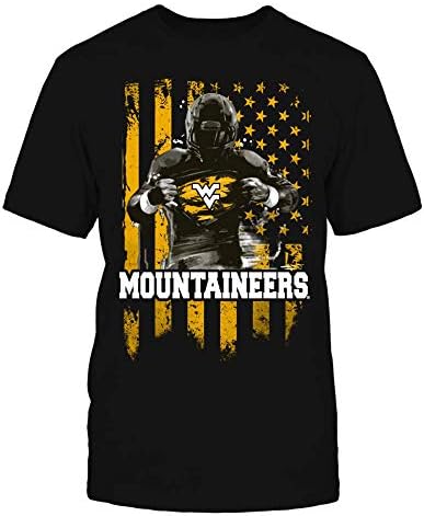 טביעת Fanprint West Virginia Mountainereers Hoodie - דגל שחקן - Mountineers West Virginia