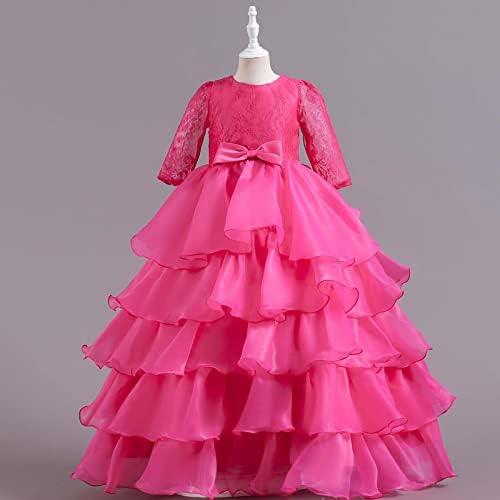 שמלות נסיכה של בנות שמלות נסיכה רשמיות למסיבת חג מולד תחרה שמלת כדורי רשת אירועים מיוחדים שמלת עוגת שמלת כניסה