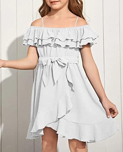 מיקולו בנות קיץ שמלה כבוי כתף לעטוף מיני שמלה מזדמן זורם נדנדה לפרוע אונליין קצר שמלה
