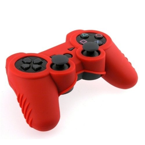 יבואן 520 אדום שחור וכחול סיליקון סיליקון רך מגן עור מגן משולבת משולבת עבור בקר PS3 של Sony PlayStaion