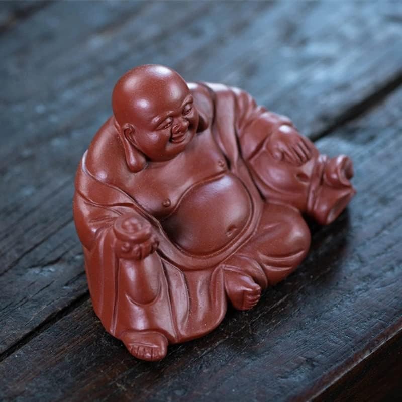 ZLXDP חרס סגול תה חיית מחמד מזל מיטרייה בודהה פסל פסלים קישוטים