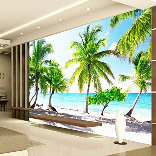 FIFIKOJ 3D Photo טפט ים סקיין קו חוף חוף קיר 3D נייר קיר טפטים טפטים לטפטים לחדר -450x300 סמ