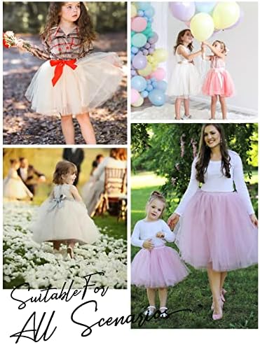 בנות טוטו חצאיות, 7 שכבות טול חצאית נסיכת חצאיות טוטו עבור בנות 3-8 שנים יום הולדת / יומי ללבוש / ילדים של יום מתנות