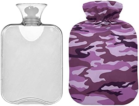 בקבוקי מים חמים עם כיסוי צבאי הסוואה צבא חם מים תיק עבור כאב הקלה, תקופת התכווצויות, מים חמים תיק 2 ליטר